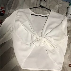 White crop top